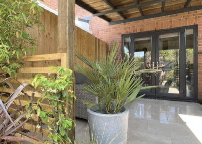 Canopy in small garden